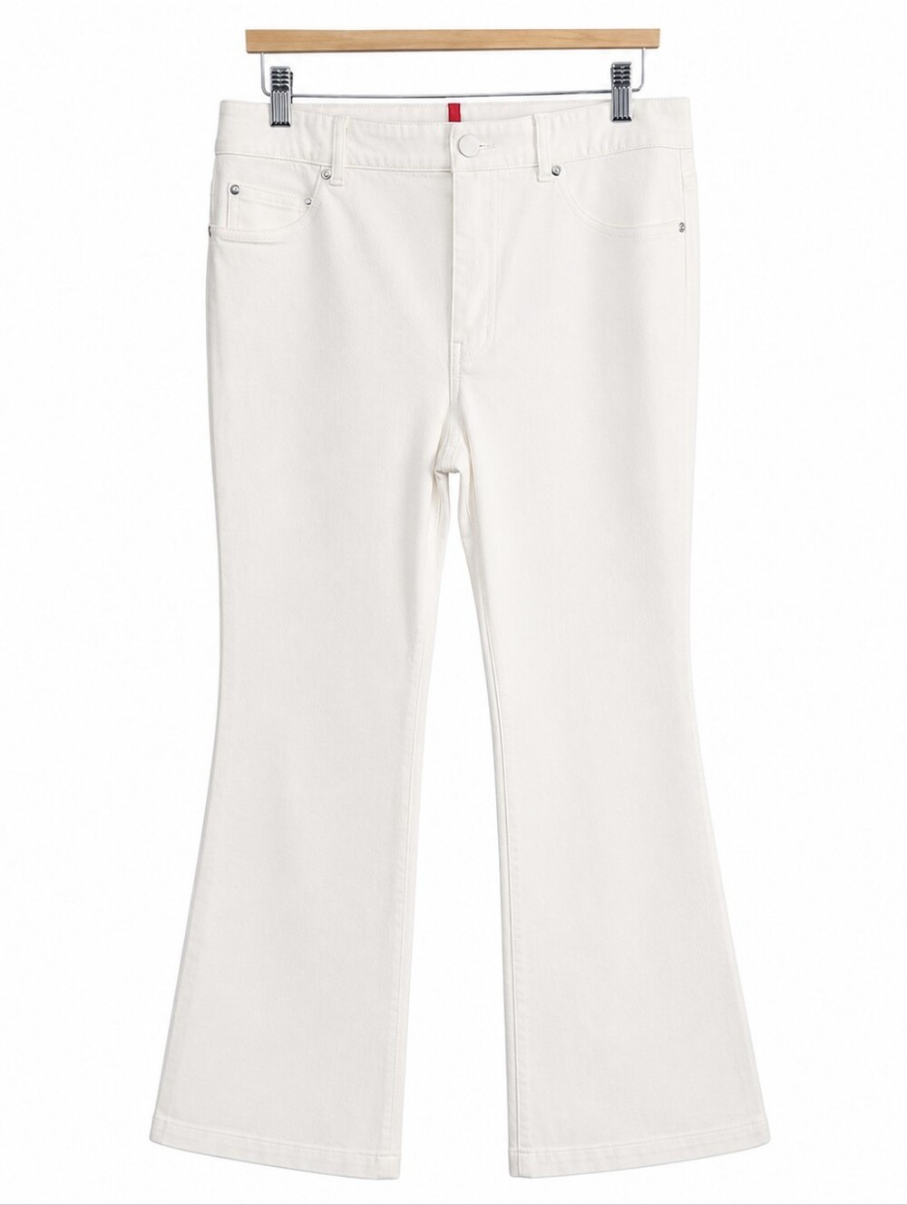 Spanx Flare 5 Pocket Jeans in white, size XL.